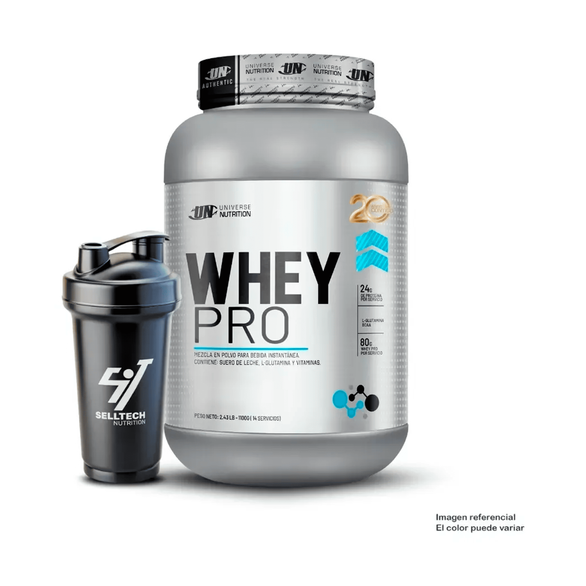 Proteína Universe Nutrition Whey Pro 1.1kg Vainilla + Shaker Sabor Cookies And Cream