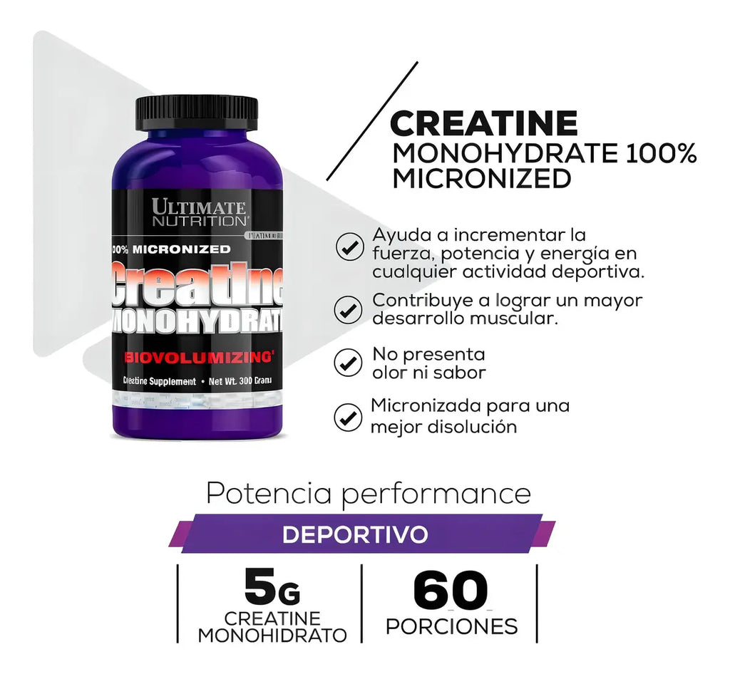 Creatina Monohidratada Ultimate Nutrition - 300g