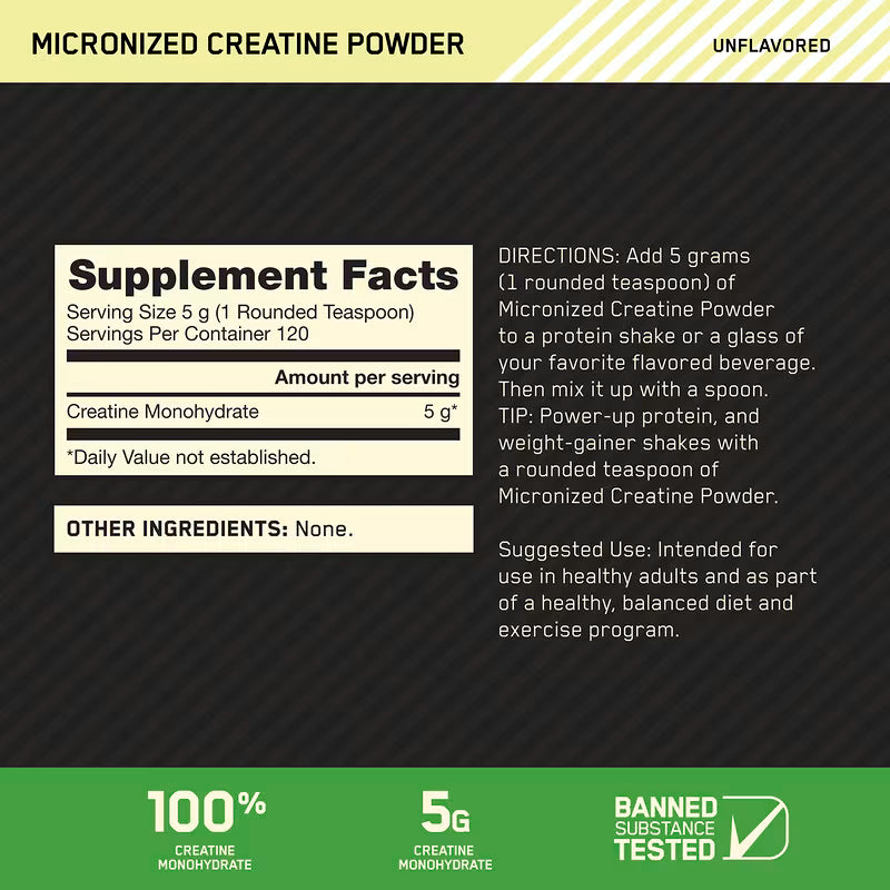 Creatina Monohidratada Optimum Nutrition - 600g